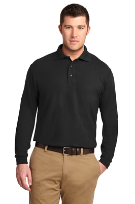 Mens Long Sleeve Stain Resistant Polo